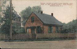 School house in which Clara Barton, late Pres. of Red Cross Society once taught Bordentown, NJ Postcard Postcard Postcard