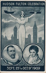 Hudson Fulton Celebration Sept 25th to Oct 9th 1909 Postcard