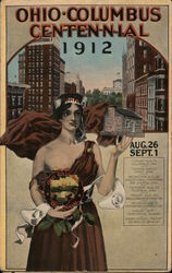 Ohio Columbus Centennial 1912 Aug. 26 Sept. 1 Postcard