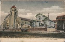Mission San Buenaventura, Founded 1784 Postcard