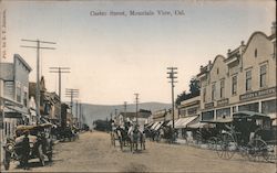 Rare: Castro Street View, Horse-drawn Wagons Postcard