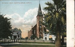 Catholic Church Santa Cruz, CA Postcard Postcard Postcard