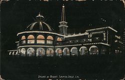 Casino at night Santa Cruz, CA Postcard Postcard Postcard