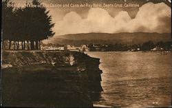 Ocean From View of the Casino and Casa del Rey Hotel Santa Cruz, CA Postcard Postcard Postcard