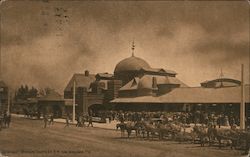 La Grand Station, Santa Fe Railroad Postcard