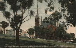 St. Paulus German Lutheran Church from Jefferson Square Postcard