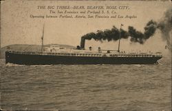 The Big THree - Bear, Beaver, Rose City Postcard