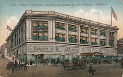 Prager's New Store, Cor. Jones and Market Sts. Postcard