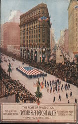 Portola Festival Parade - Flag Passing the Crocker Building Postcard
