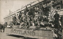 Portola Festival Scotland Float Oct 21, 1909 Postcard
