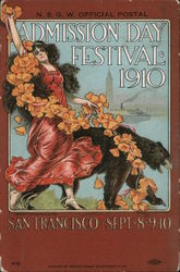 Admission Day Festival 1910 - September 8-9-10 Postcard
