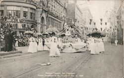 Portola Festival Native Daughters in the Parade Oct. 21 1909 Postcard