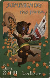 Admission Day 1910 Festival Postcard