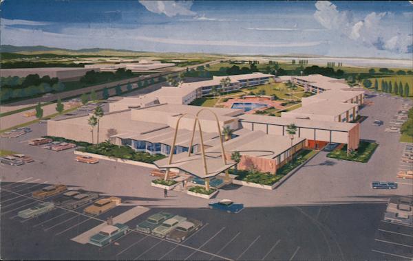 The Hyatt House Hotel, World's First Fly-In Hotel, San Francisco International Airport Burlingame California