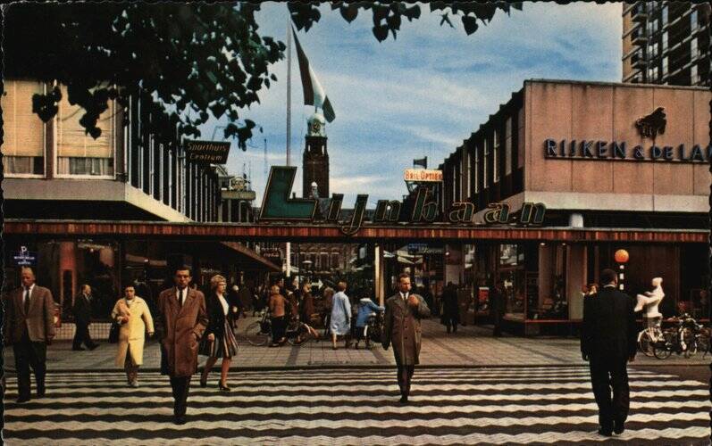 The Lijnbaan shopping street Rotterdam Netherlands