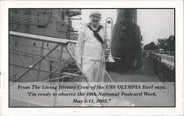 Rev. Earl C. Carver From the Living History Crew of the USS Olympia, 19th National Postcard Week. Columbia