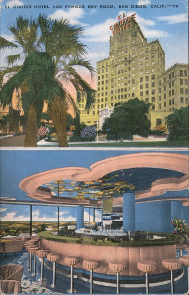 El Cortez Hotel and Famous Sky Room San Diego California
