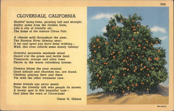 Cloverdale California - Home of the Famous Citrus Fair