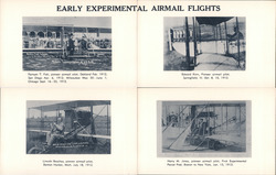 Early Experimental Airmail Flights Postcard