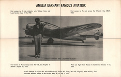 Amelia Earhart Famous Aviatrix Postcard