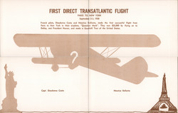 First Direct Transatlantic Flight 1930 Postcard