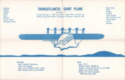 Transatlantic Giant Plane Postcard