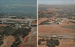 Two Aerial Views Of Beautiful Canada College Redwood City, CA Postcard Postcard Postcard