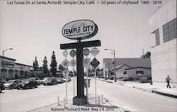 Las Tunas Dr. at Santa Anita Bl. Temple City, CA Postcard Postcard Postcard