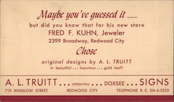 A. L. Truitt Signs Postcard