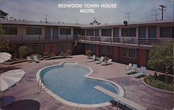 Redwood Town House Motel Postcard