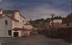 Washington St., with Sonora Inn in Foreground Postcard