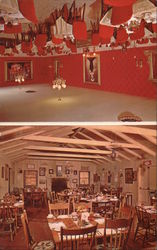 Plumed Horse Bonanza room and Pioneer Room Postcard