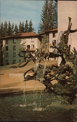 Metal Sculpture of Fountain Postcard