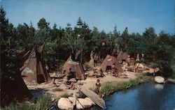 A Peaceful Indian Village at Disneyland Postcard