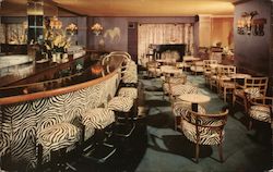 Zebra Cocktail Lounge, Huntington Hotel, Nob Hill San Francisco, CA Postcard Postcard Postcard