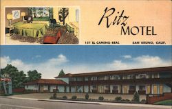 Ritz Motel San Bruno, CA Postcard Postcard Postcard