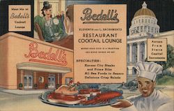 Bedell's Restaurant and Cocktail Lounge Sacramento, CA Postcard Postcard Postcard