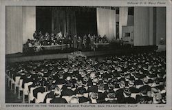 Entertainment in the Treasure Island Theater Postcard