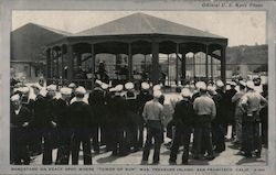 Bandstand on Exact Spot Where "Tower of Sun" Was, Treasure Island Postcard