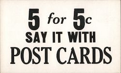 5 for 5c Say It With Post Cards Postcard