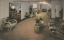 Lobby of Vista Del Mar Restaurant Postcard