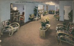 Lobby of Vista Del Mar Restaurant Postcard