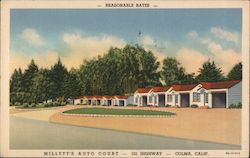 Millett's Auto Court Postcard