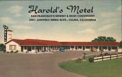 Harold's Motel - San Francisco's Newest & Most Convenient Colma, CA Postcard Postcard Postcard