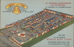 Mission Auto Court Postcard