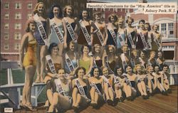 Beautiful Contestants for the "Mrs. America" title at Asbury Park, N.J. Postcard