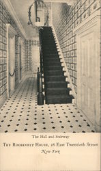 The Hall and Stairway Theodore Roosevelt House 28 East 20th Street Postcard