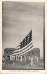 Garrison Flag Camp Beale, CA Postcard Postcard Postcard