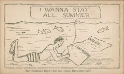 Summer camp boy's club Postcard