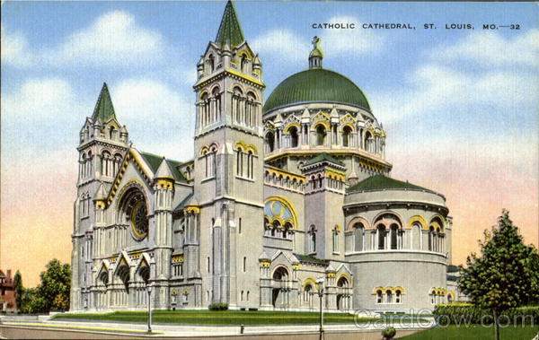 Catholic Cathedral, . Mo.-32 St. Louis Missouri